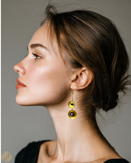 Pearl double drop earrings