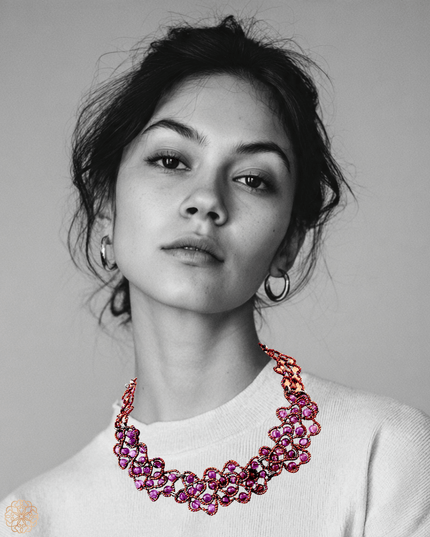 Pink and purple amethyst collar length necklace - Sundara Joon