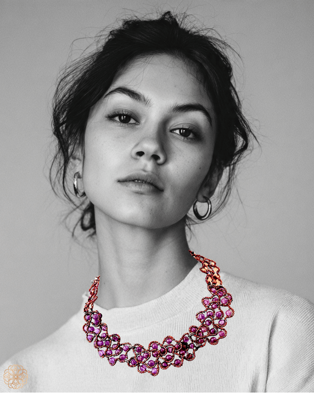 Pink and purple amethyst collar length necklace - Sundara Joon