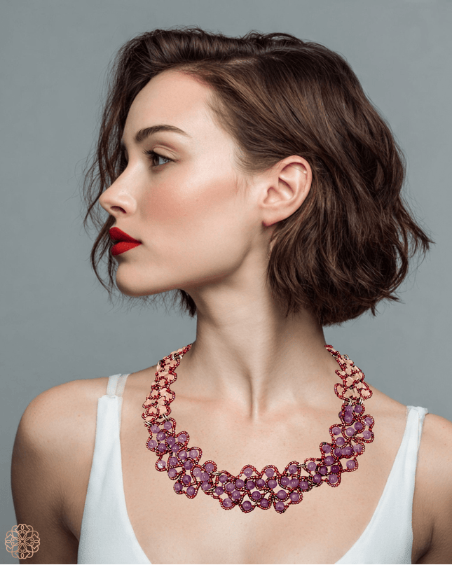 Pink and purple amethyst collar length necklace - Sundara Joon