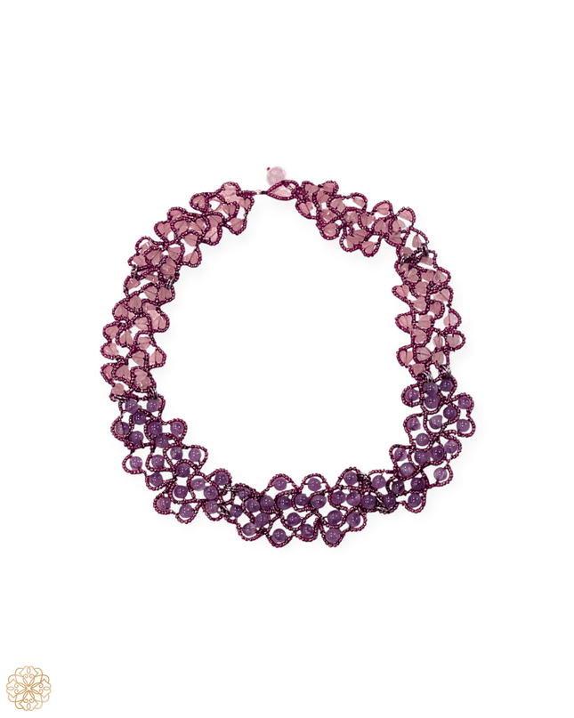 Pink and purple amethyst collar length necklace - Sundara Joon