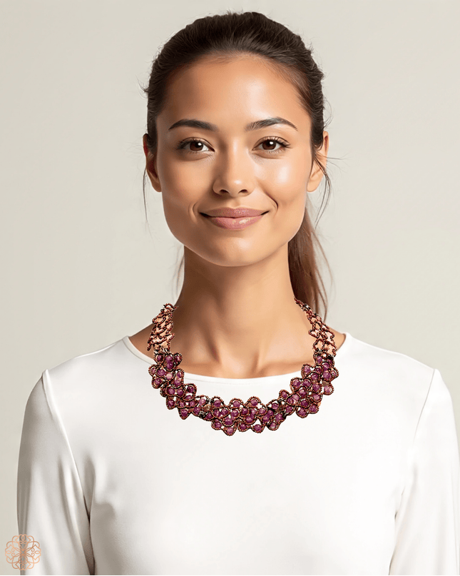 Pink and purple amethyst collar length necklace - Sundara Joon