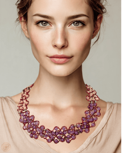 Pink and purple amethyst collar length necklace - Sundara Joon