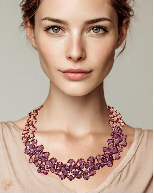 Pink and purple amethyst collar length necklace - Sundara Joon