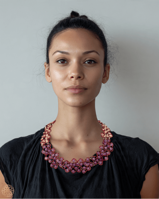 Pink and purple amethyst collar length necklace - Sundara Joon