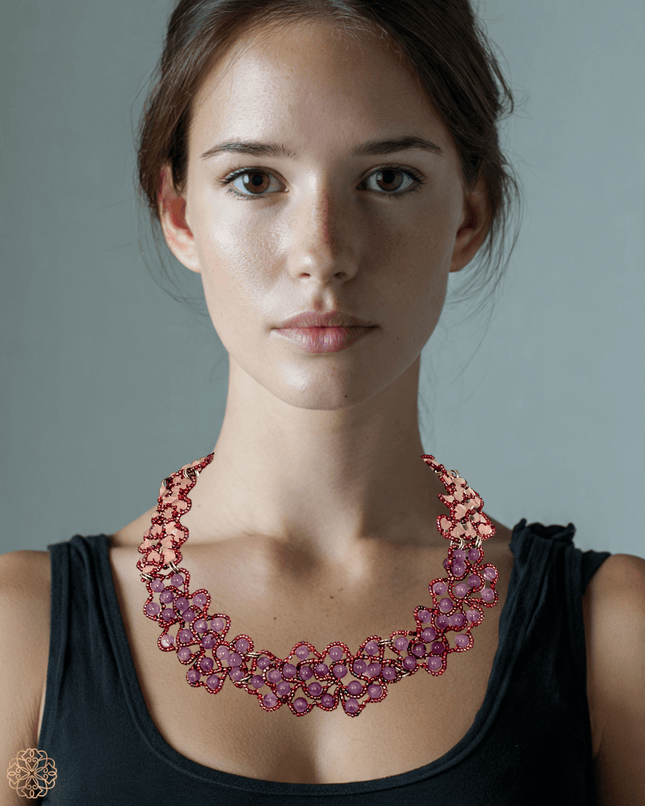 Pink and purple amethyst collar length necklace - Sundara Joon