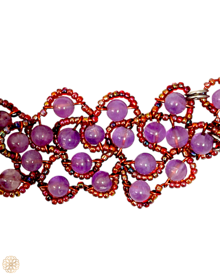 Pink and purple amethyst collar length necklace - Sundara Joon
