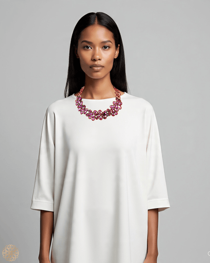 Pink and purple amethyst collar length necklace - Sundara Joon