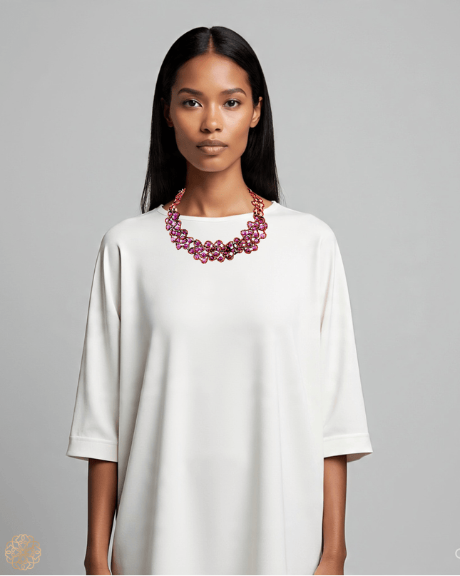 Pink and purple amethyst collar length necklace - Sundara Joon