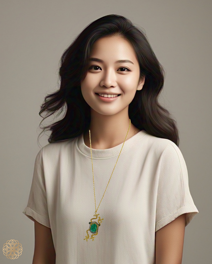 Malachite prince pendant necklace with chain - Sundara Joon