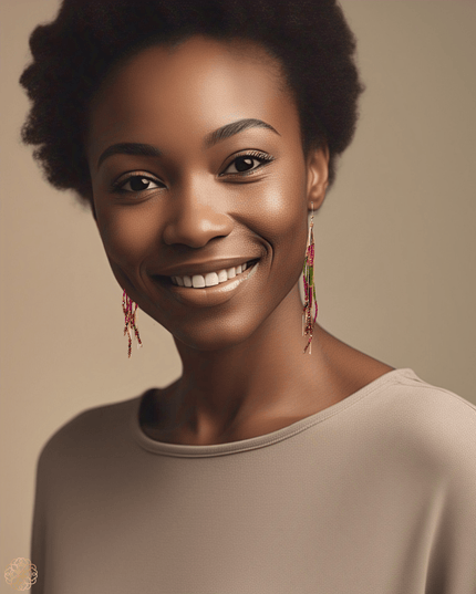 Purple and green beaded earrings - Sundara Joon