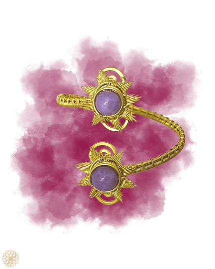 Purple gemstone serpentine bracelet in close weave - Sundara Joon