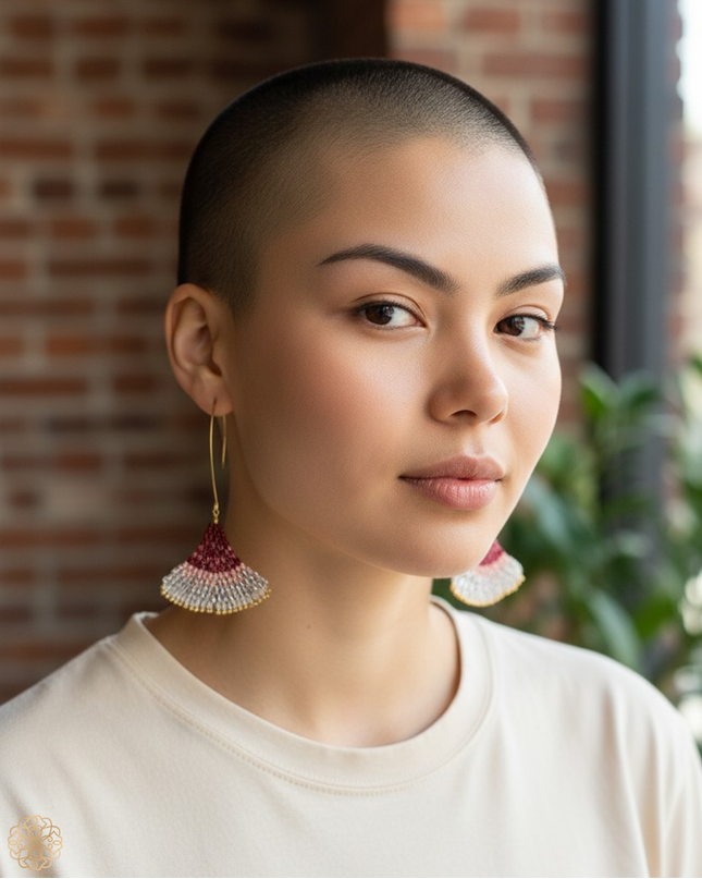 Beaded art deco earrings