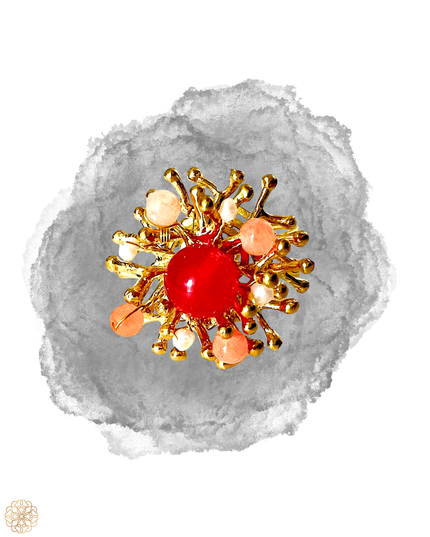 Pop of color cocktail ring for a modern organic look - Sundara Joon