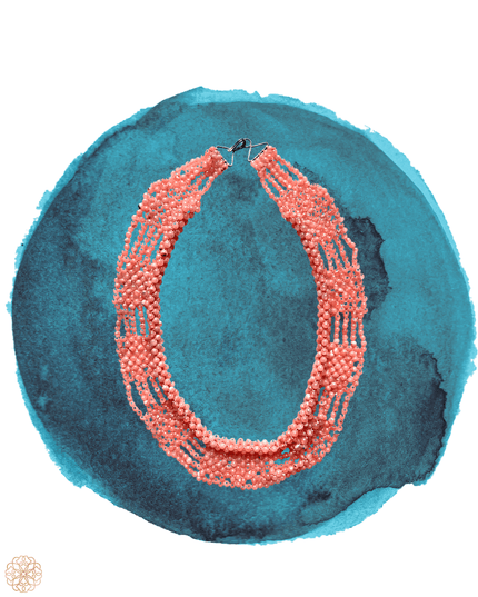 Rhodochrosite beaded choker statement necklace - Sundara Joon