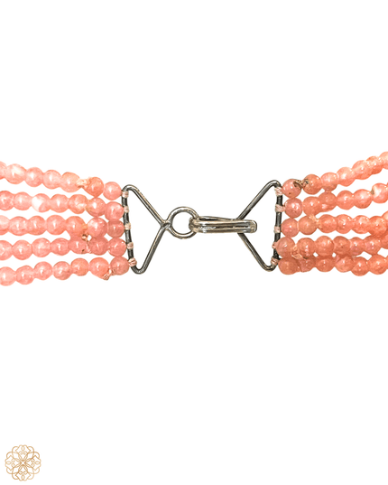 Rhodochrosite beaded choker statement necklace - Sundara Joon
