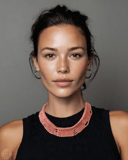 Rhodochrosite beaded choker statement necklace - Sundara Joon