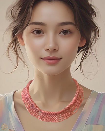 Rhodochrosite beaded collar statement necklace - Sundara Joon
