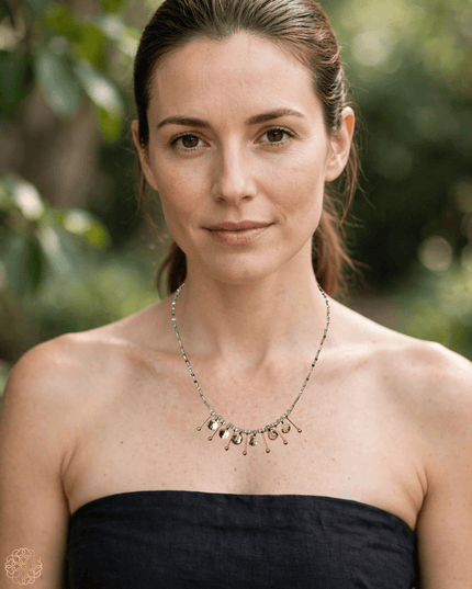 Sculptural mixed metal modern necklace - Sundara Joon