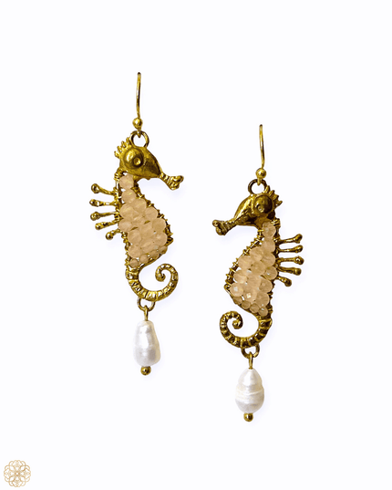 Seahorse earrings stunning reflections of the ocean - Sundara Joon