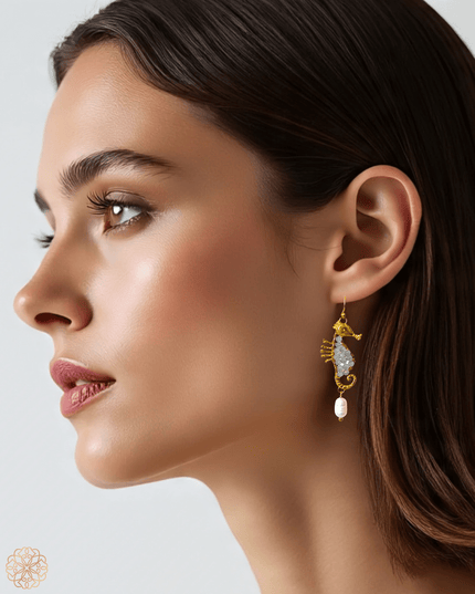 Seahorse earrings stunning reflections of the ocean - Sundara Joon