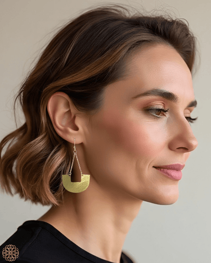 Semi - circle drop earrings - Sundara Joon