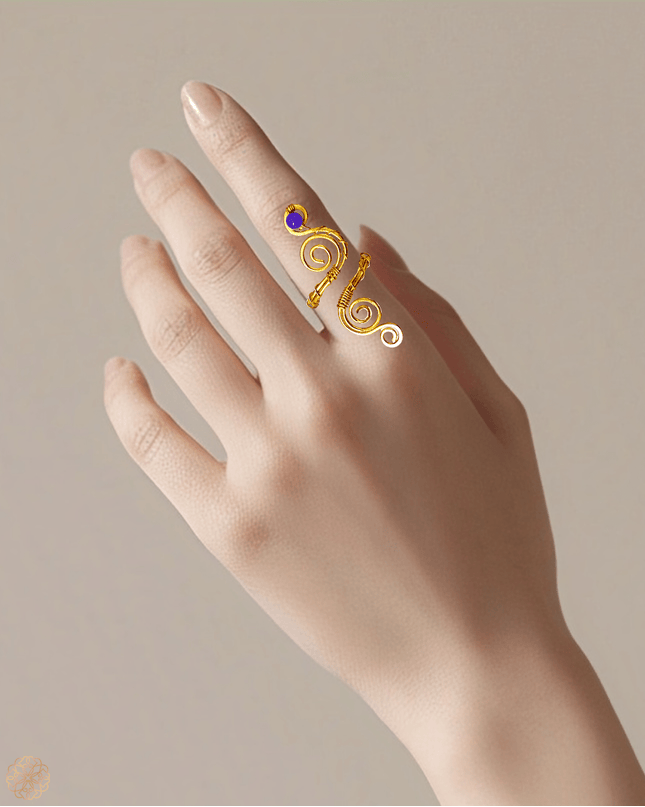 Serpentine style gemstone statement ring - Sundara Joon