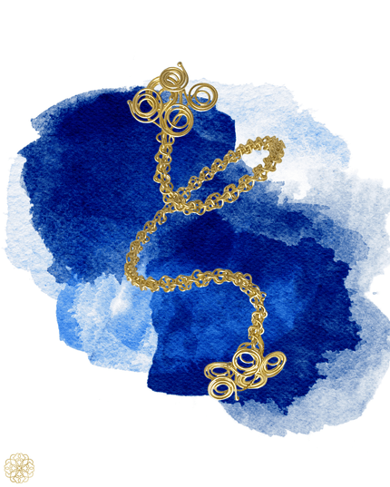 Serpentine woven brass upper arm band - Sundara Joon