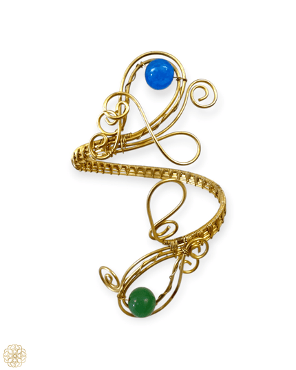 Serpentine woven gemstone cuff bracelet - Sundara Joon