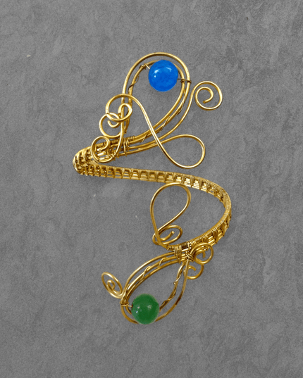 Serpentine woven gemstone cuff bracelet - Sundara Joon