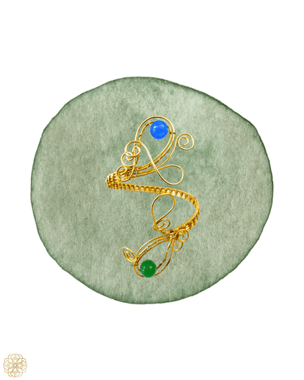 Serpentine woven gemstone cuff bracelet - Sundara Joon