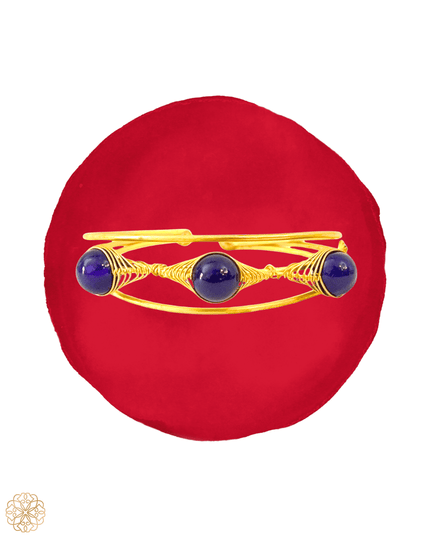 Set of three inset amethyst cuff bracelet - Sundara Joon