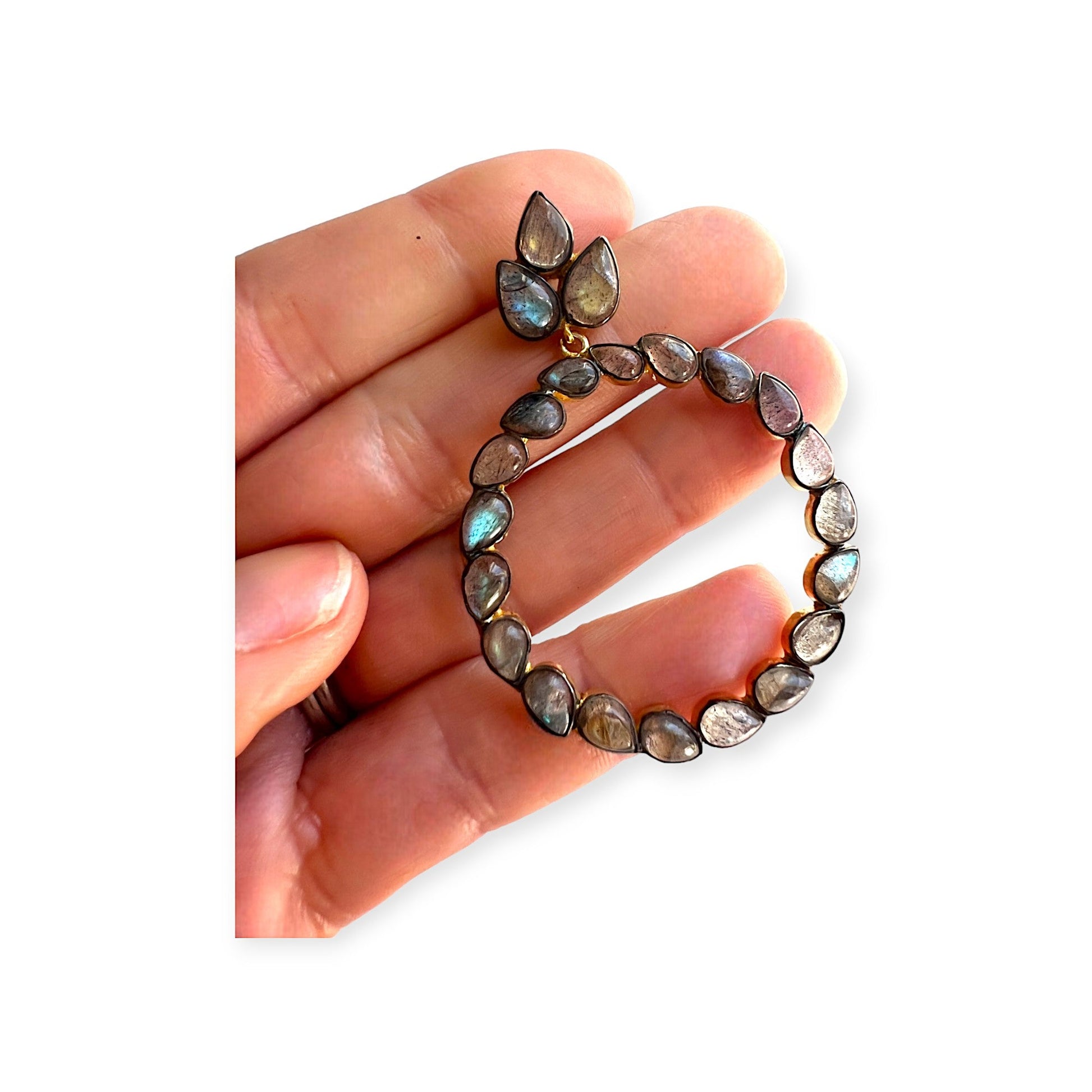 Shimmering gemstone drop earrings - Sundara Joon