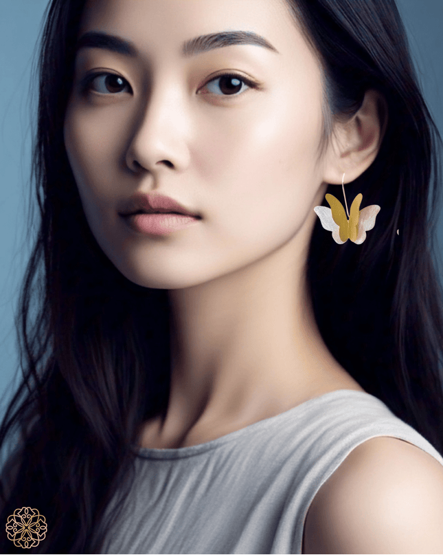 Silver and gold butterfly earrings - Sundara Joon