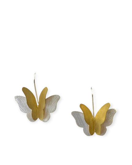 Silver and gold butterfly earrings - Sundara Joon