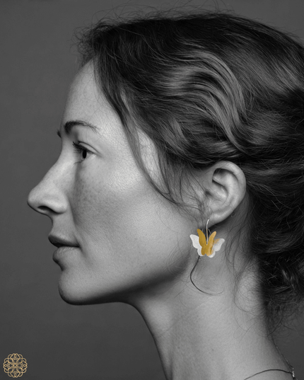 Silver and gold butterfly earrings - Sundara Joon