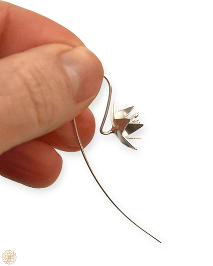 Sterling Silver Floral Drop Earrings deliver spring - Sundara Joon