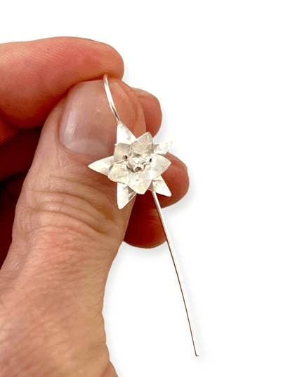Sterling Silver Floral Drop Earrings deliver spring - Sundara Joon