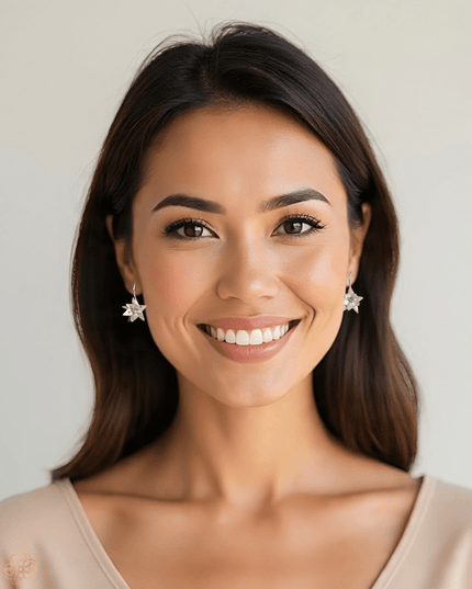 Sterling Silver Floral Drop Earrings deliver spring - Sundara Joon