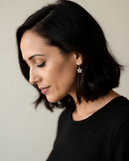 Silver floral earrings - Sundara Joon