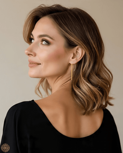 Silver with gold strand earrings - Sundara Joon