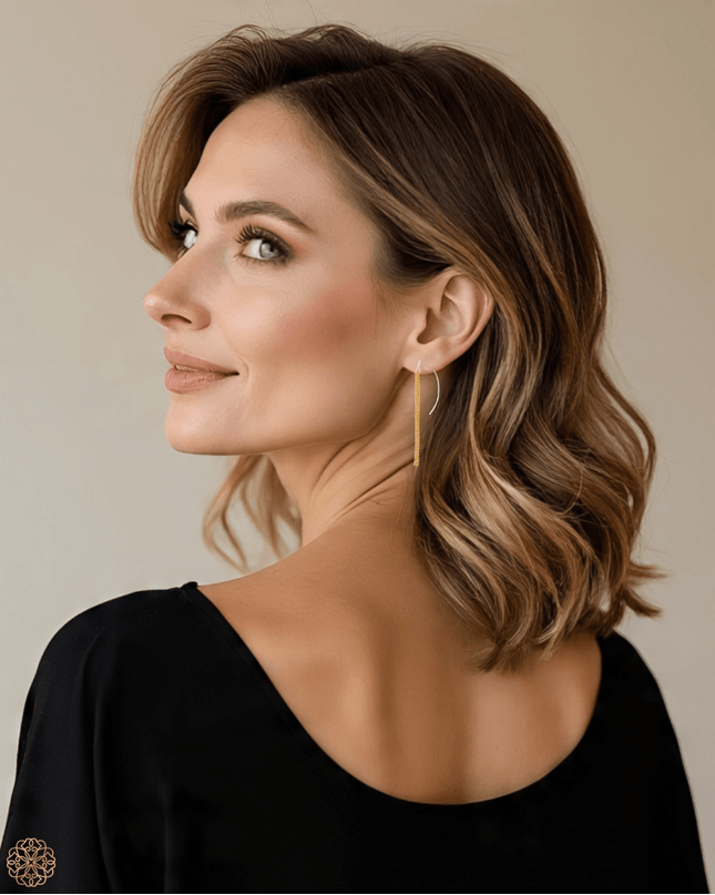 Silver with gold strand earrings - Sundara Joon