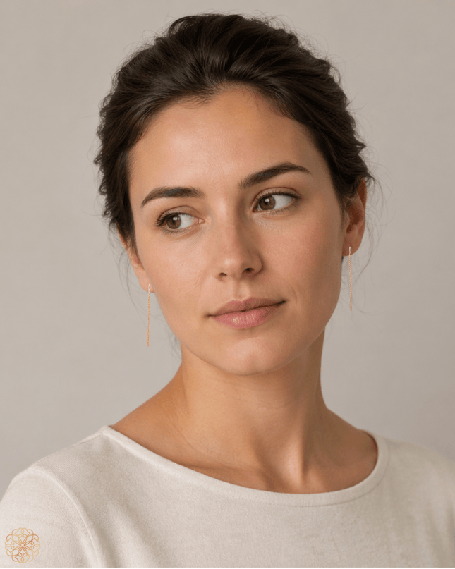 Silver with gold strand earrings - Sundara Joon