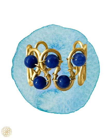 Sine wave gemstone statement ring - Sundara Joon