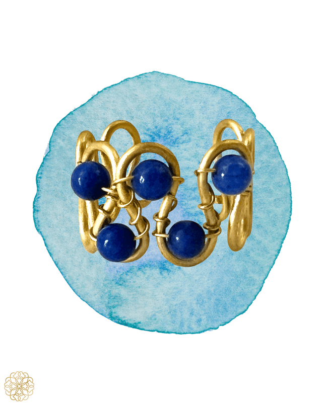 Sine wave gemstone statement ring - Sundara Joon