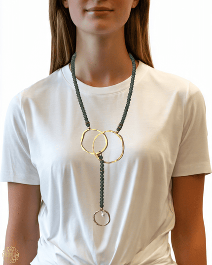 Smoky quartz lariat necklace for beautify options- Sundara Joon