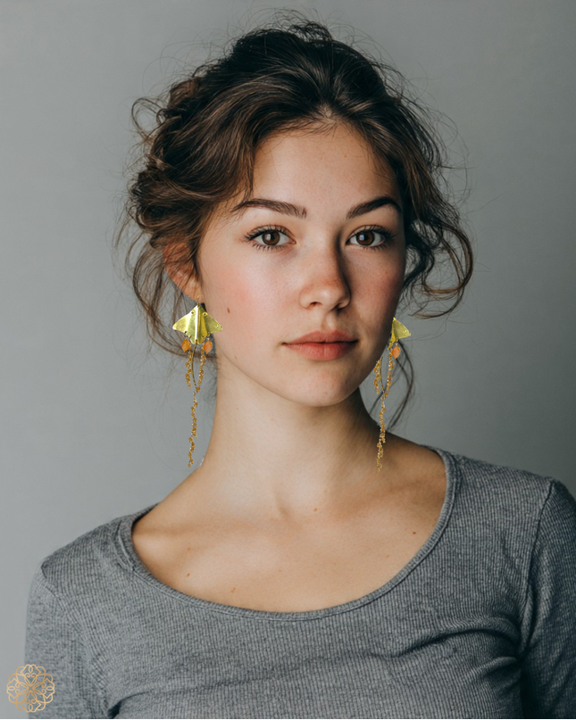 Stingray dangling earrings