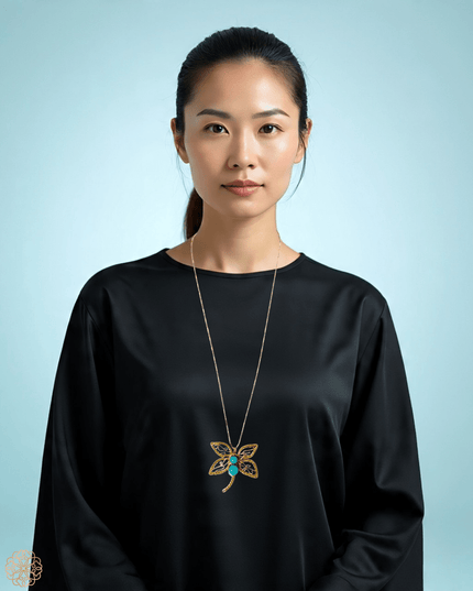 Striking dragonfly gemstone pendant necklace - Sundara Joon