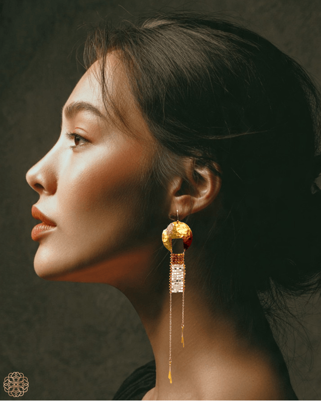 Studio 54 inspired beaded statement earrings - Sundara Joon