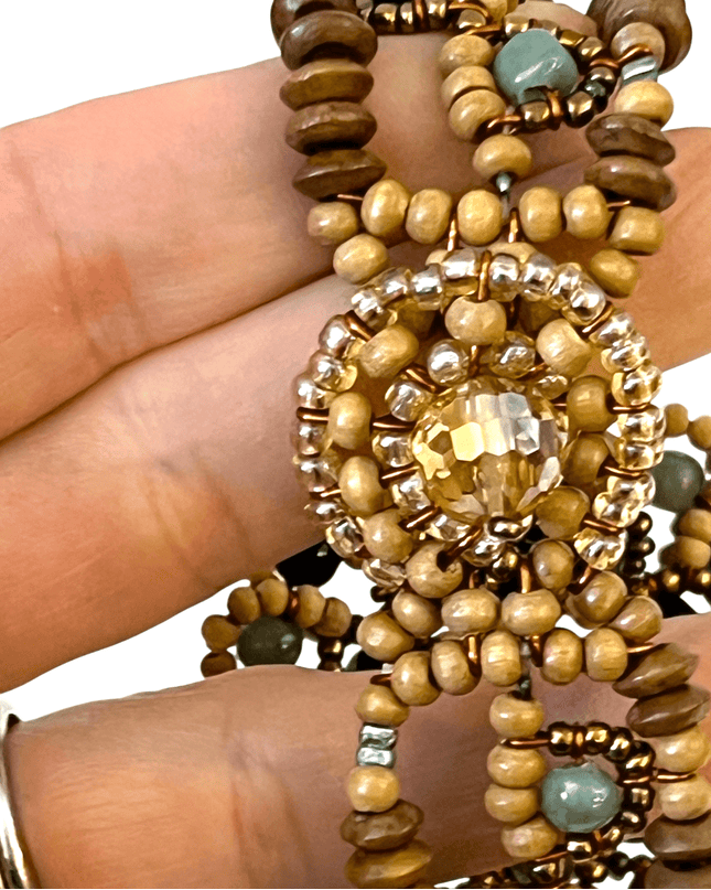 Sunburst design jasper beaded bracelet - Sundara Joon
